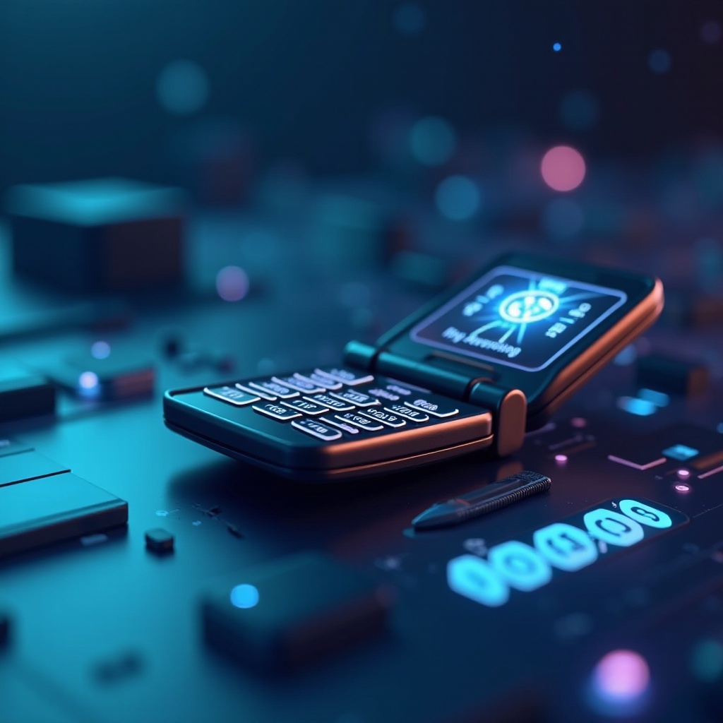 telefon pliabil cu ecran tactil și tastatură