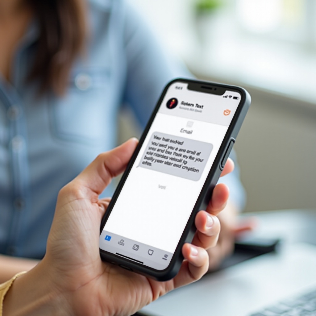 emailing a text message