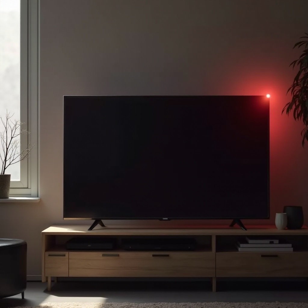 samsung tv won't turn on red light flashing