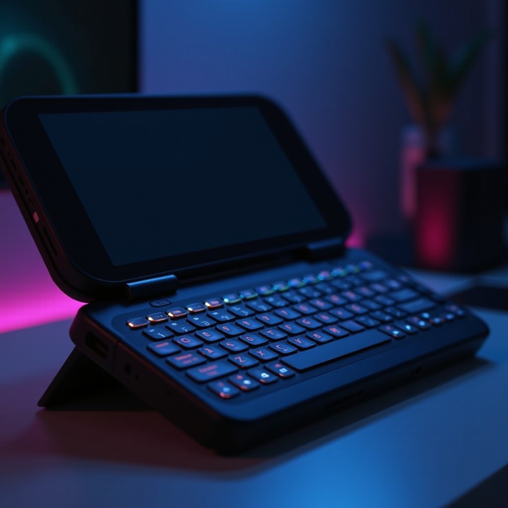 ruční herní PC s klávesnicí