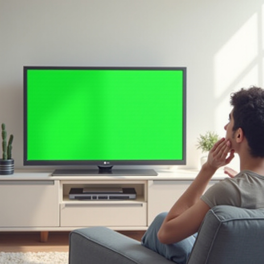 зелени екран на LG телевизору