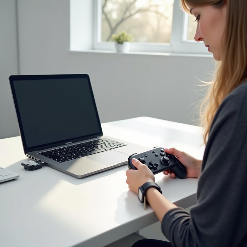 كيفية توصيل وحدة التحكم سويتش برو بجهاز ماك بوك