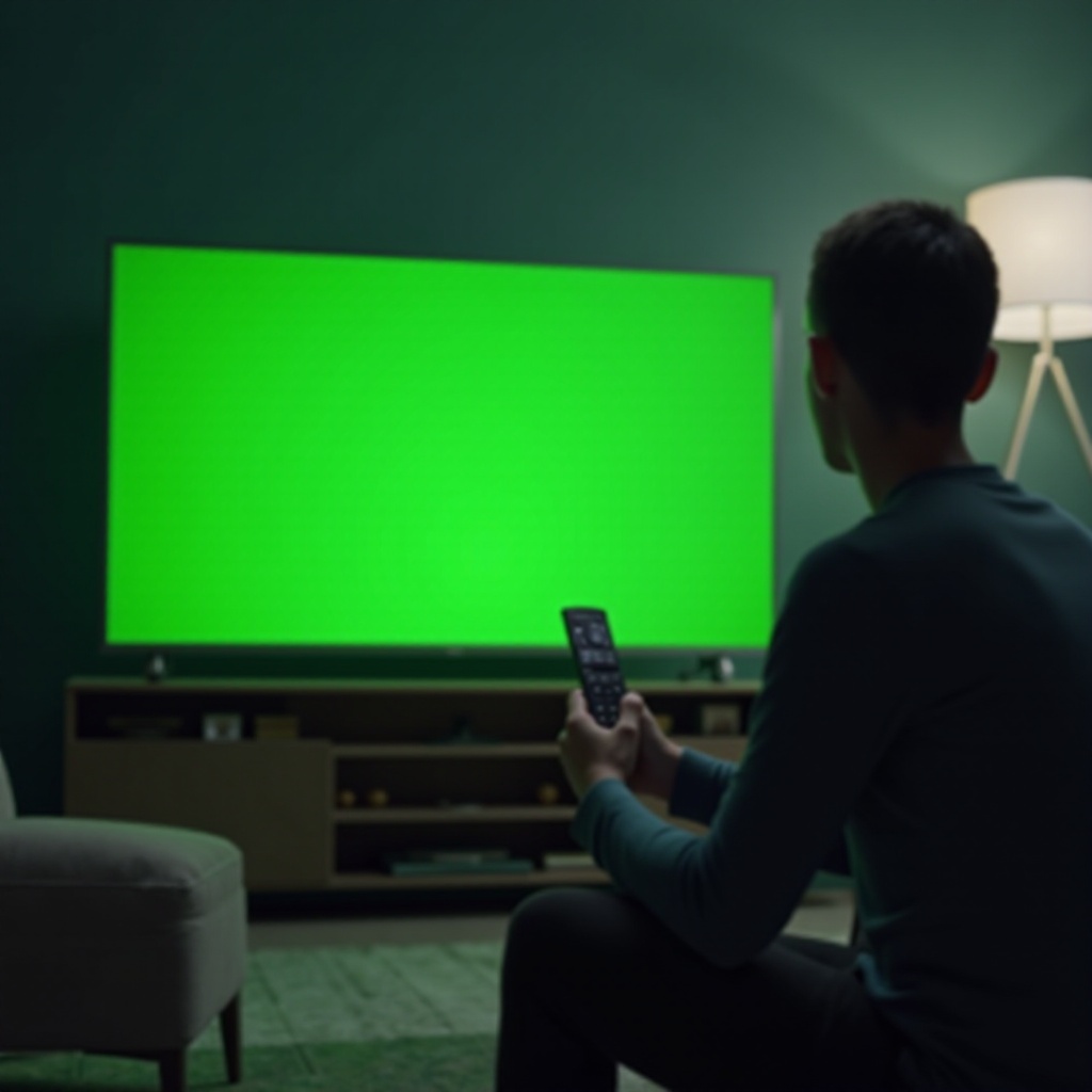 зелени екран на LG телевизору