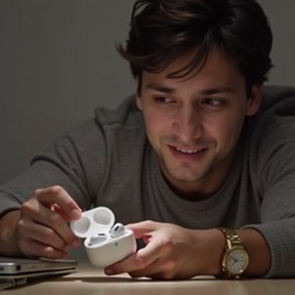 AirPods لا تشحن ، لا ضوء