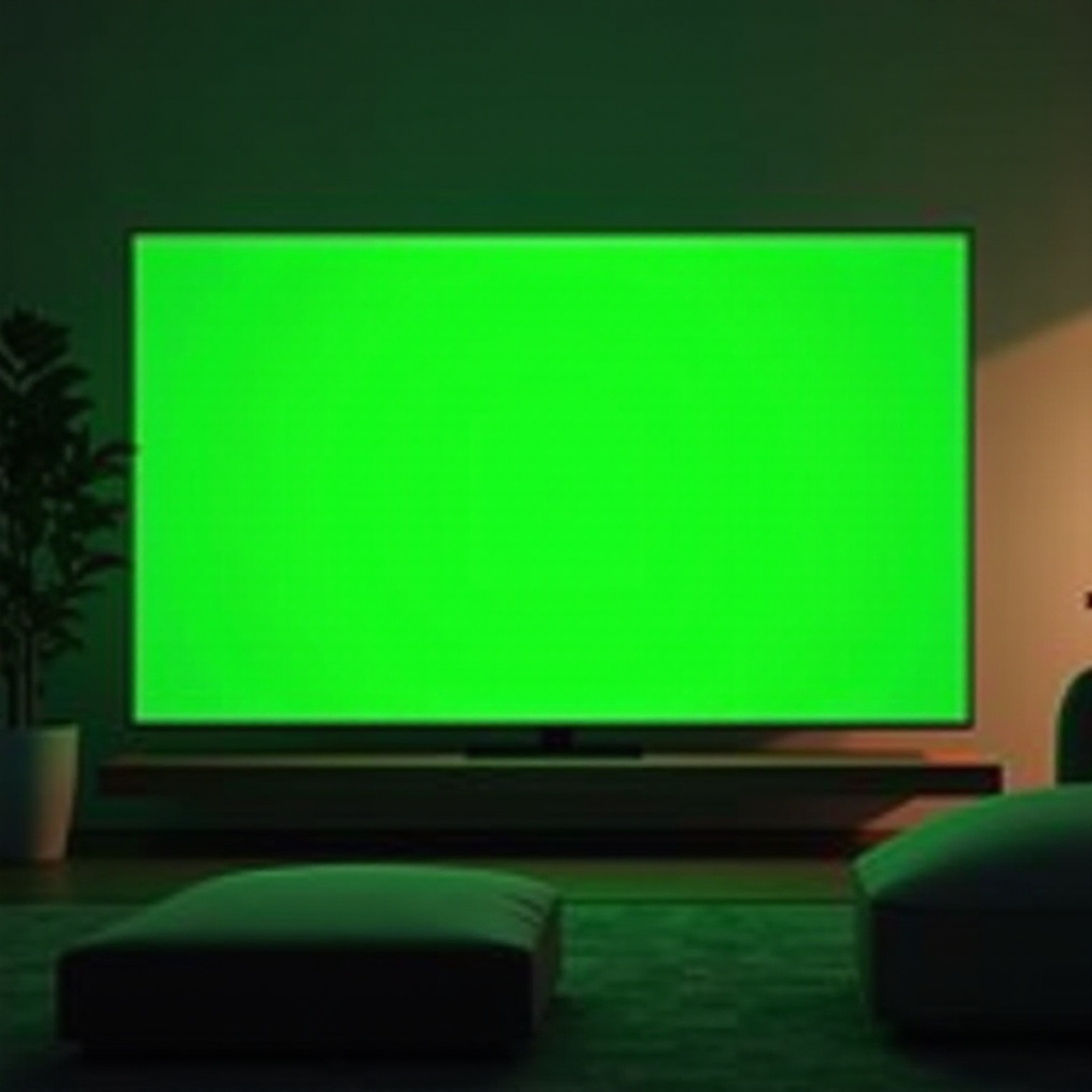 zielony ekran na telewizorze LG