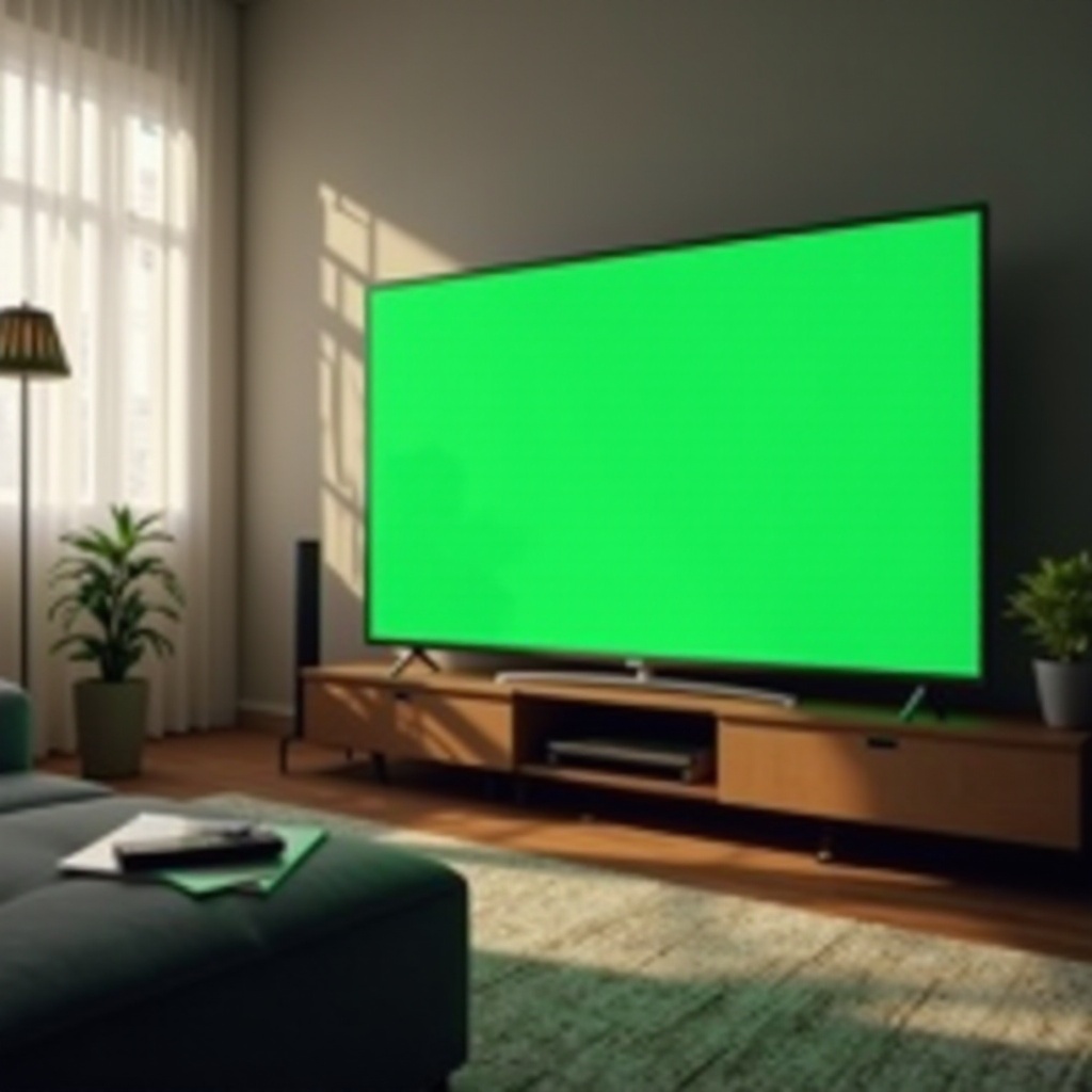 green screen on lg tv