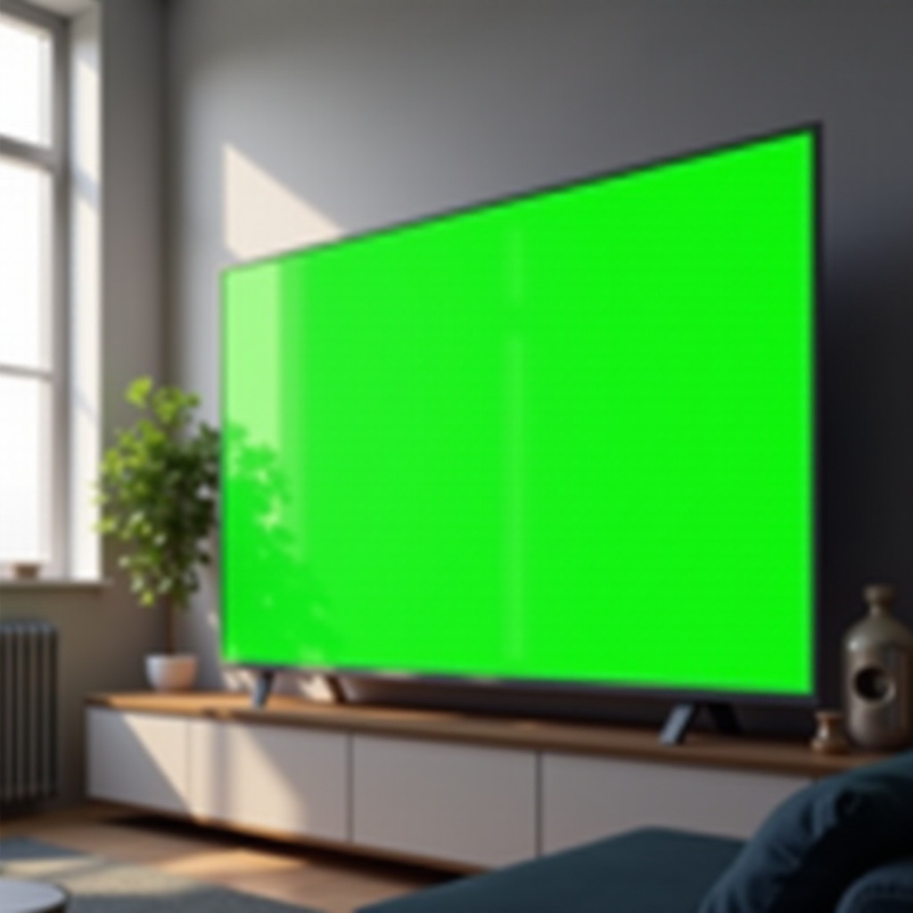 شاشة خضراء على تلفزيون LG