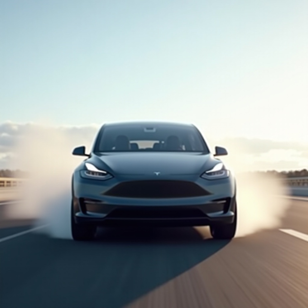 zvýšení zrychlení modelu Tesla Y